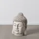Sculpture Grey Clay Fibre 45,5 x 45,5 x 64 cm Buddha