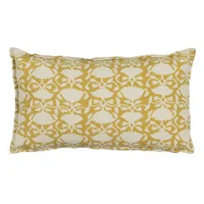 Cushion Cotton Beige Mustard 50 x 30 cm