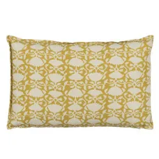 Cushion Cotton Beige Mustard 60 x 40 cm