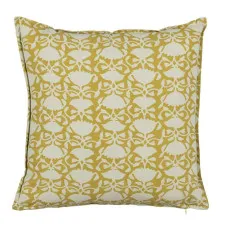 Cushion Cotton Beige Mustard 50 x 50 cm