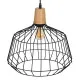 Ceiling Light Black Natural Wood Iron 220-240 V 36 x 36 cm