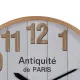 Reloj de Pared Blanco Natural Madera Cristal 32 x 32 x 4,5 cm
