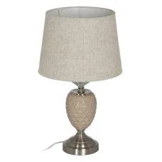 Desk lamp Beige Silver Metal Crystal 10 W 220 V 31,5 x 31,5 x 53 cm