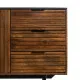 Sideboard ABNER Brown Black 160 x 40 x 75 cm
