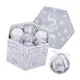 Christmas Baubles Silver Paper Polyfoam Deer 7,5 x 7,5 x 7,5 cm (14 Units)