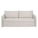 Sofa Beige Polyester Linen 210 x 93 x 95 cm