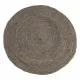Carpet Grey Jute 120 x 120 cm