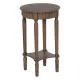Small Side Table Brown Pine MDF Wood 40 x 40 x 66 cm