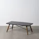 Centre Table OSLO Black Natural Iron MDF Wood 109,5 x 60 x 40,5 cm