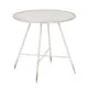 Small Side Table Cream Iron 80 x 80 x 75 cm