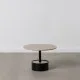Centre Table Black Natural Iron MDF Wood 65 x 65 x 37,5 cm