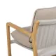 Sillón Beige Natural Madera de caucho Esponja Madera de fresno Foam 65 x 69 x 83 cm