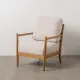 Sillón Beige Natural Madera de caucho Madera MDF Foam 100 % poliéster 65 x 71 x 88 cm