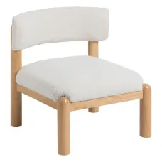 Sillón Blanco Natural Poliuretano Madera de caucho 62 x 62 x 71 cm
