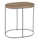 Side table 60 x 39,5 x 60 cm Natural Black Metal Wood (2 Units)