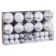 Christmas Baubles Silver Plastic (50 Units)