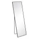 Espejo de pie Negro Aluminio Cristal 50 x 2,5 x 160 cm