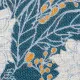 Cojín Azul Flores 60 x 10 x 40 cm