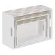 Set of decorative boxes White Natural Paolownia wood 44 x 31 x 18 cm (3 Pieces)