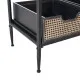 Hall Table with Drawers BRICK Coat rack Brown Black Iron 111 x 37 x 185 cm