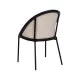 Silla de Comedor Negro Beige 54 x 47,5 x 82,3 cm
