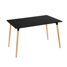 Table Black Natural 120 x 80 x 75 cm