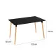 Table Black Natural 120 x 80 x 75 cm