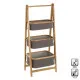 Bathroom Shelves Grey Natural 45 x 34 x 109 cm