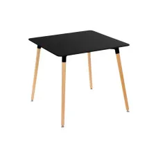 Table Black Natural 80 x 80 x 75 cm