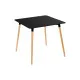 Table Black Natural 80 x 80 x 75 cm