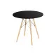 Table Black Natural 80 x 80 x 75 cm