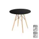Table Black Natural 80 x 80 x 75 cm