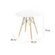 Table White Natural 80 x 80 x 74 cm