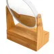 Magnifying Mirror White Natural Bamboo Crystal polystyrene 17 x 10 x 25 cm