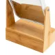Magnifying Mirror White Natural Bamboo Crystal polystyrene 16 x 10 x 24 cm