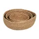 Cesta Decorativa Fibra natural 34 x 34 x 11 cm (3 Unidades)
