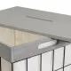 Set of Baskets Grey Polyester Iron MDF Wood 800 ml 2 L 3 L 6 L 1,2 L 42 x 31 x 54 cm