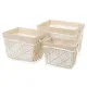 Set of Baskets NATURLIFE White Sand Iron (3 Units)
