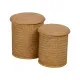 Puff RATÁN Natural Ratán 40 x 40 x 46 cm (2 Unidades)