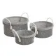 Multi-purpose basket White Grey Polyester (3 Units)