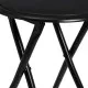 Stool Black Polyurethane PVC Iron 30 x 30 x 45 cm