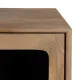 Mueble Auxiliar BURNIE Negro Natural Cristal Madera de mango 81 x 41 x 83 cm