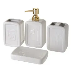 Bath Set White Ceramic 27,5 x 7 x 24 cm