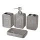 Bath Set Grey Ceramic 27,5 x 7 x 24 cm