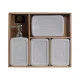 Bath Set Grey Ceramic 27,5 x 7 x 24 cm