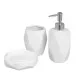 Bath Set White Ceramic 23,5 x 8 x 23,5 cm