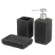 Bath Set Black Ceramic 14 x 10 x 20 cm