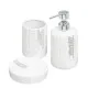 Bath Set White Ceramic 14 x 14 x 20 cm