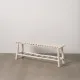 Bench White Teak 120 x 30 x 45 cm