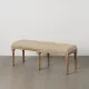 Bench Beige Rubber wood 122 x 41 x 46 cm